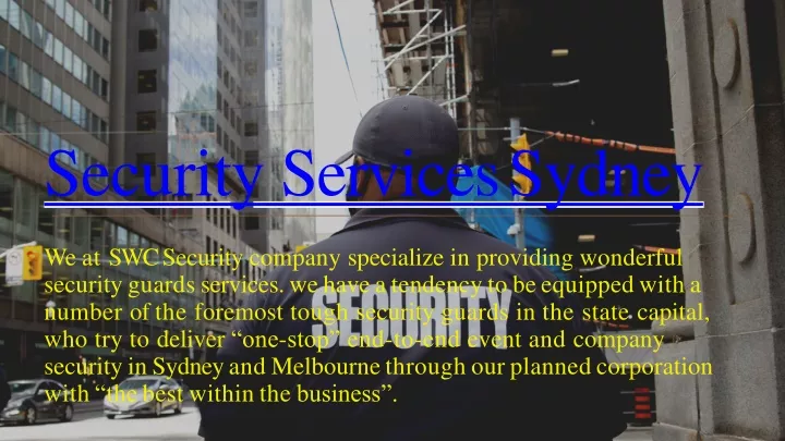 security services sydney