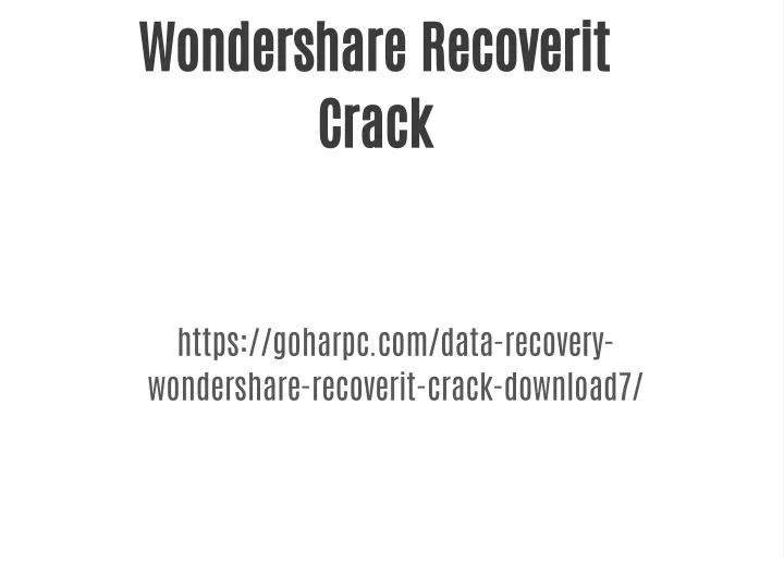 wondershare recoverit crack