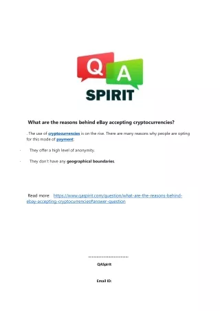 what are the reasons behind ebay accepting