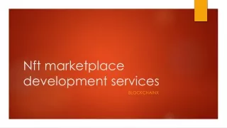 nft marketplace development services