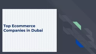 Top Ecommerce Companies in UAE