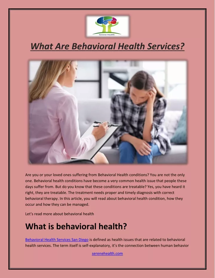 what are behavioral health services
