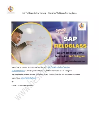sap fieldglass online training attend