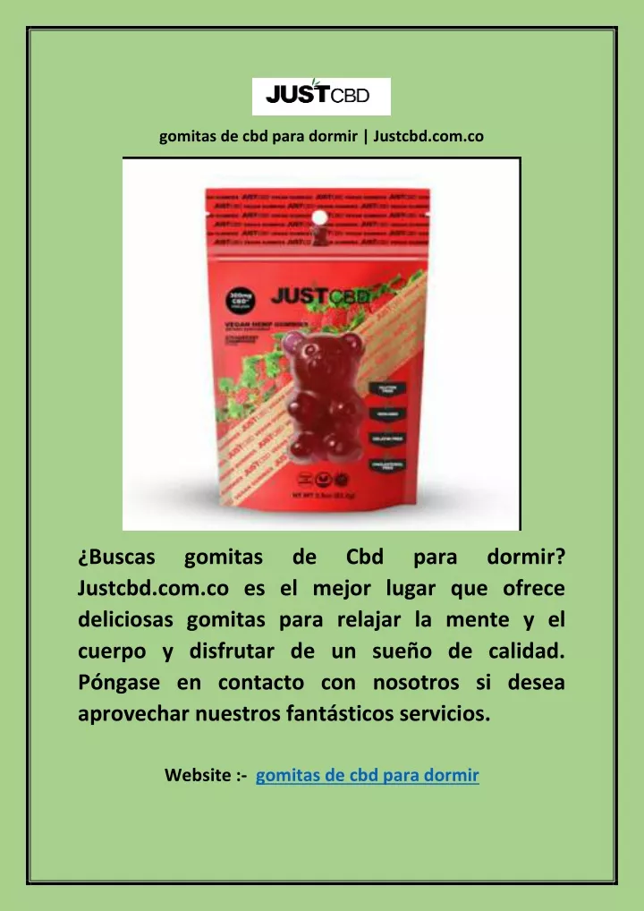 gomitas de cbd para dormir justcbd com co