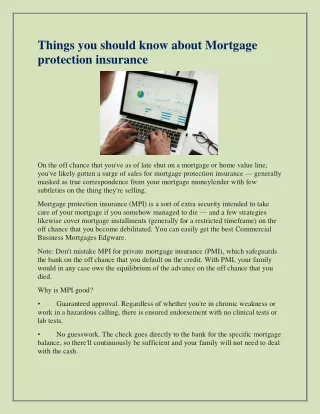 things you should know about mortgage protection