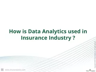 How is Data Analytics used in Insurance Industry