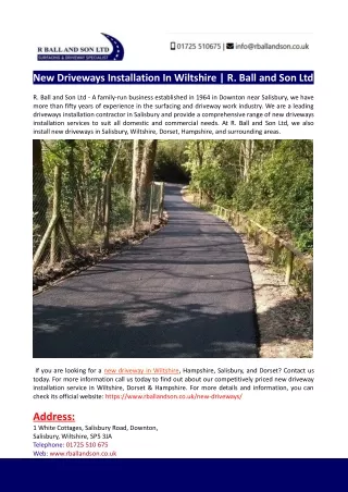 New Driveways Wiltshire
