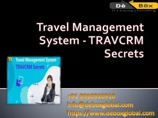 Travel Management System - TRAVCRM Secrets