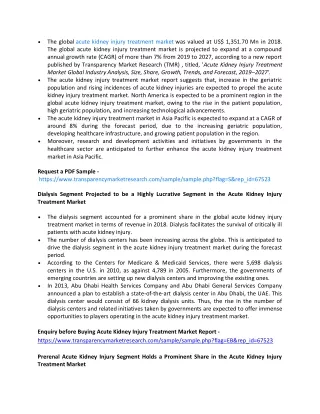 the global acute kidney injury treatment market