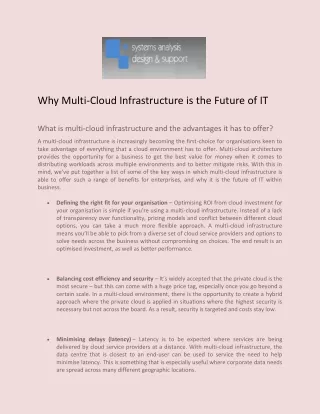 why multi cloud infrastructure is the future of it