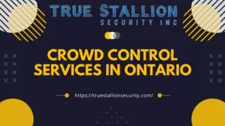 Are You Searching For Special Crowd Control Services In Ontario