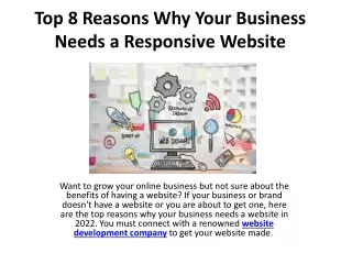 Top 8 Reasons Why Your Business Needs a Responsive Website
