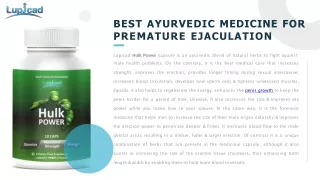 Lupicad Hulk Power – Ayurvedic Medicine For Premature Ejaculation – (10 Caps)