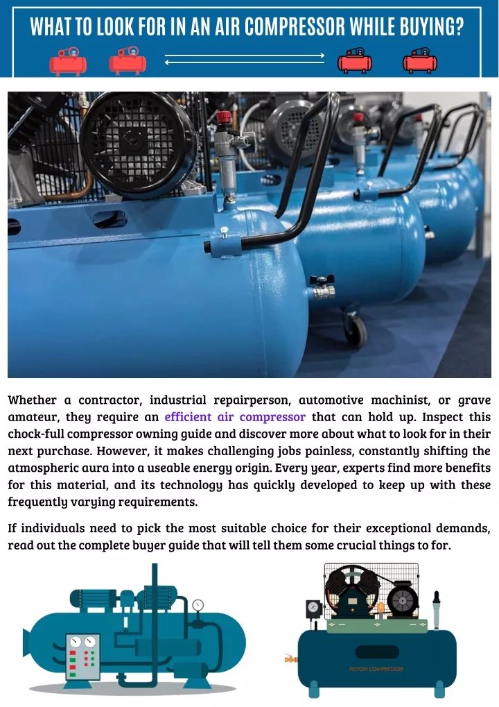 what to look for in an air compressor while buying