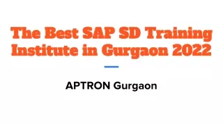the best sap sd training institute in gurgaon 2022