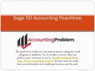how to fix unable to email from sage 50 accounting peachtree