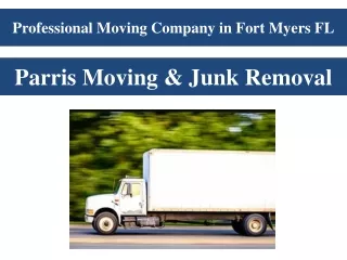 Professional Moving Company in Fort Myers FL
