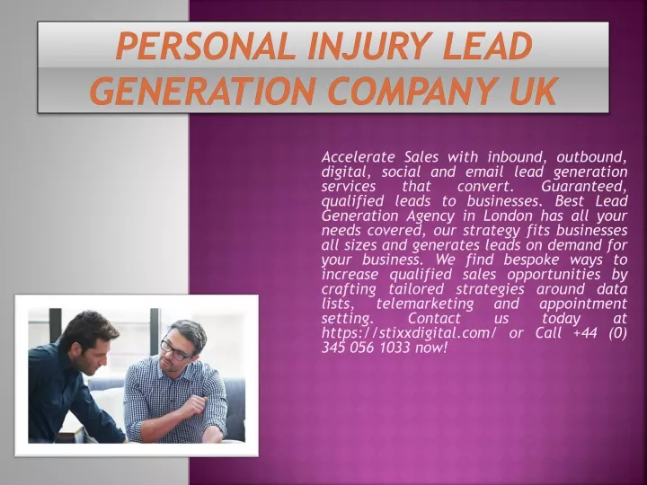 personal injury lead generation company uk