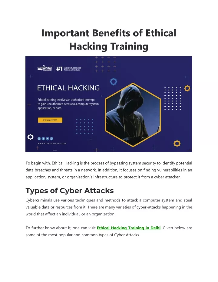 important benefits of ethical hacking training