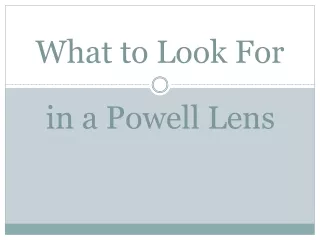 what to look for