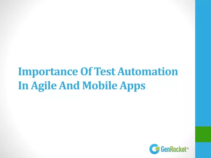 importance of test automation in agile and mobile apps