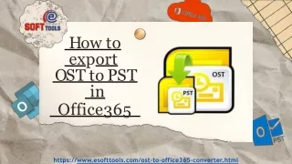 How to export OST to PST in Office365?