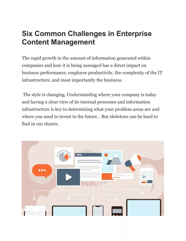 six common challenges in enterprise content