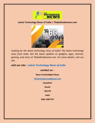 Latest Technology News of India