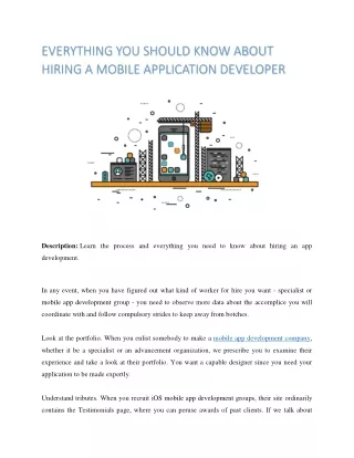 EVERYTHING YOU SHOULD KNOW ABOUT HIRING A MOBILE APPLICATION DEVELOPER