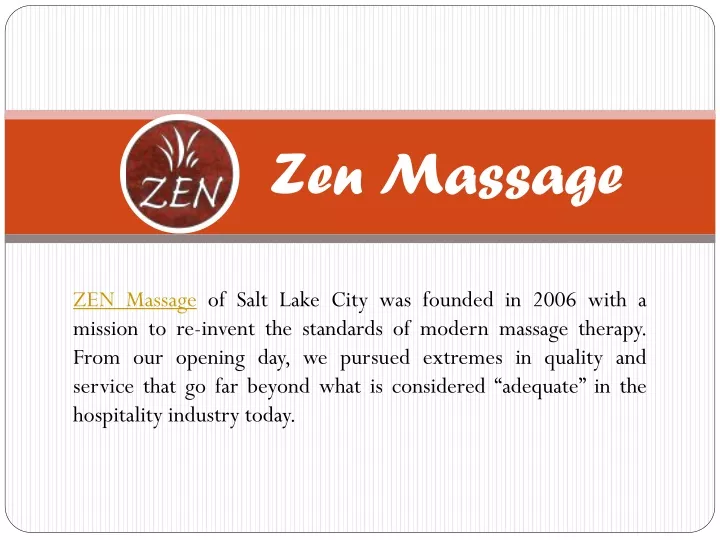 zen massage