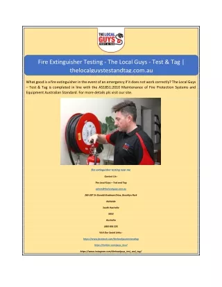fire extinguisher testing the local guys test