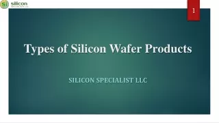 Types of Silicon Wafer Products