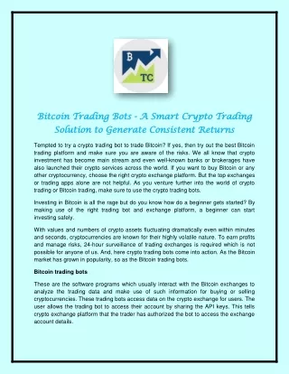 bitcoin trading bots bitcoin trading bots