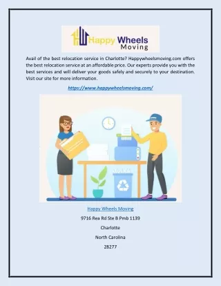 Charlotte Relocation Services Company  Happywheelsmoving.com