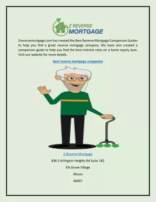 Best Reverse Mortgage Companies  Zreversemortgage.com