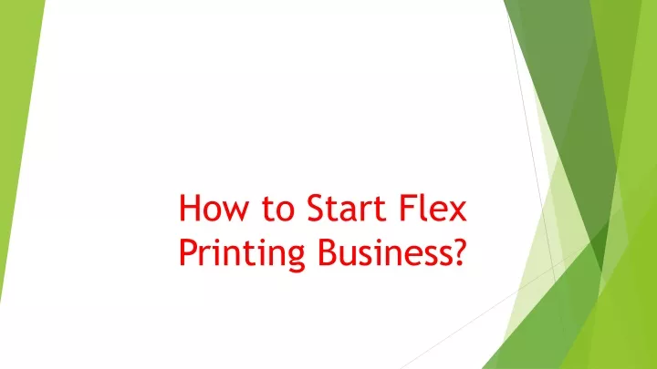 how to start flex printing business