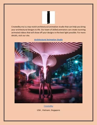 Architectural Animation Studio  Createdby.ma