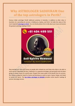 Astrologer in Western Australia - Sadhuram