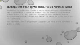 quickbooks print repair tool fix qb printing issues