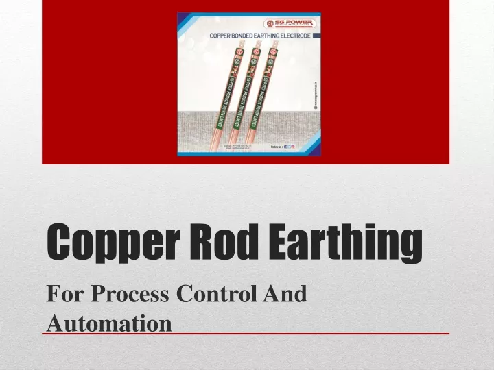 copper rod earthing