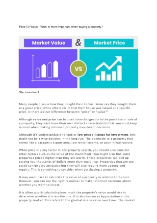 Price Or Value - What is more important when buying a property?