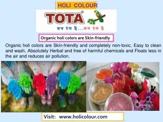 Organic Holi colors safe for skin