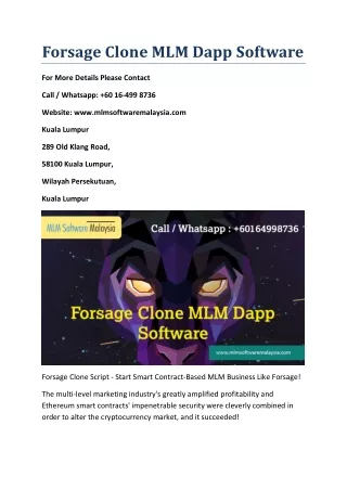 forsage clone mlm dapp software