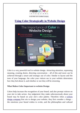 using color strategically in website design