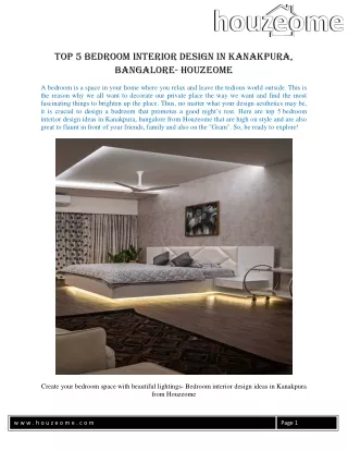 Top 5 bedroom interior design in Kanakpura, Bangalore- Houzeome