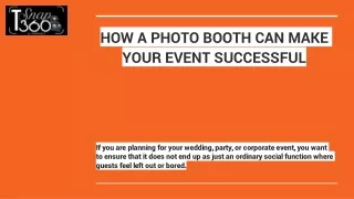 how a photo booth can make your event successful