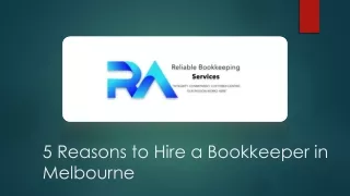 5 Reasons to Hire a Bookkeeper in Melbourne
