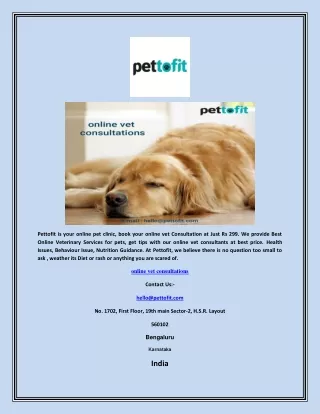 Online Veterinary Care