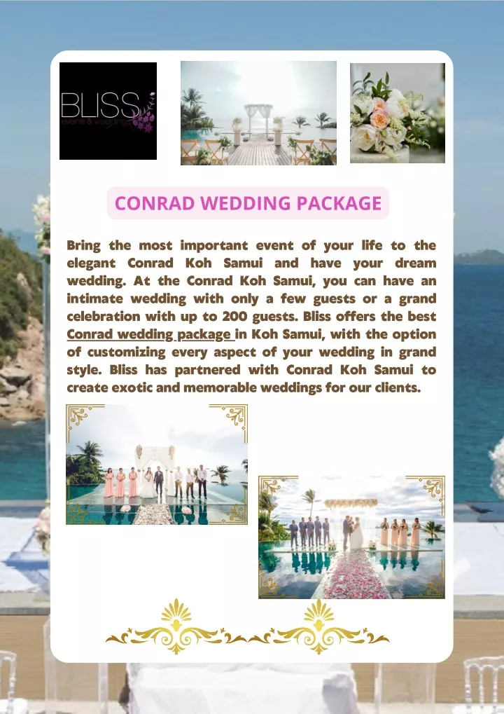 conrad wedding package