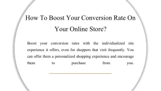 how to boost your conversion rate on your online store